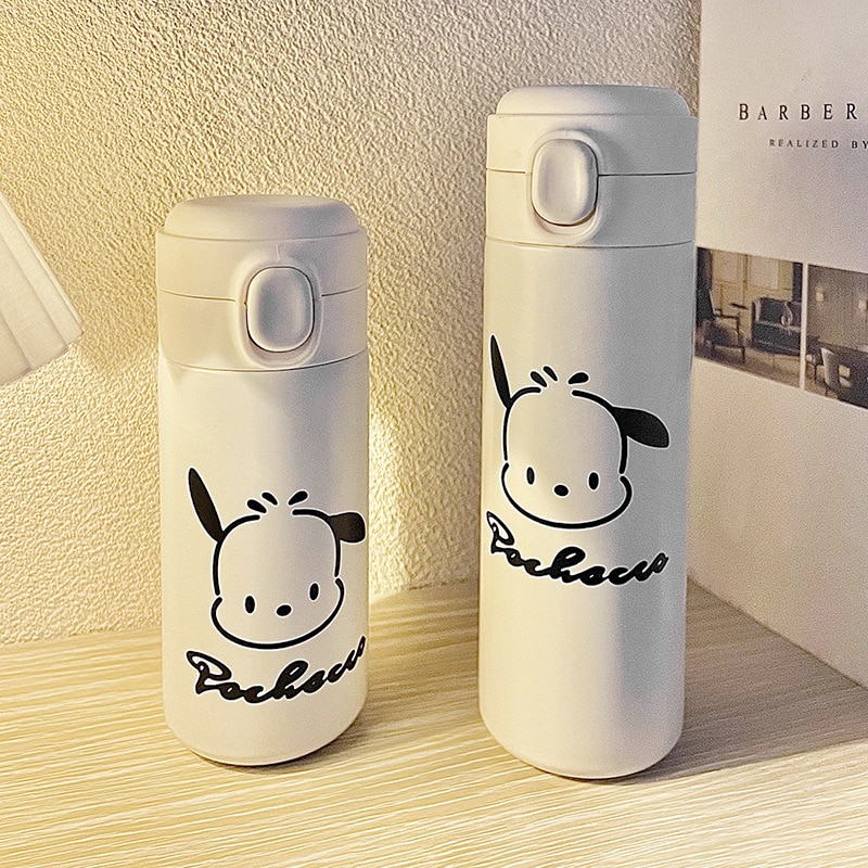 350ml 420ml New Sanrio Kuromi Pochacco Thermal Cup Cute Cartoon Printing Cup Portable Travel Water Cup - Pochacco Plush