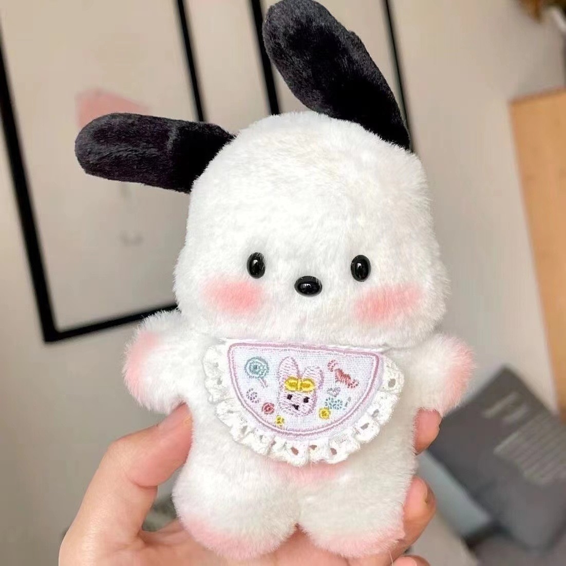 Creative Kawaii Sanrio Pochacco Plush Doll Pendant Keychain Girl Student Plush Bag Pendant Diy Cross Dressing 3 - Pochacco Plush