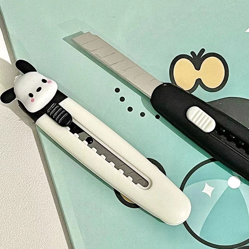 Kawaii Pochacco Utility Knife Anime Sanrio Cute Girls Heart Student Portable Art Cutting Express Box Cutter 5 - Pochacco Plush