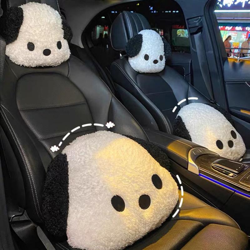 Kawaii Sanrio Pochacco Maoqi Car Cushion Pillow Cute Cartoon Women Car Interior Products Waist Care Women 1 - Pochacco Plush