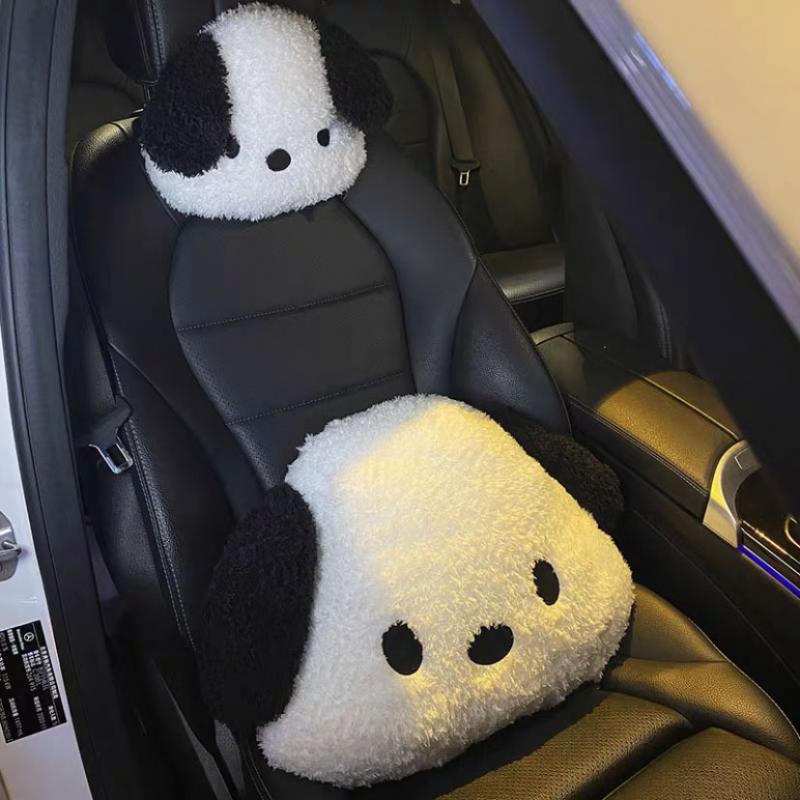 Kawaii Sanrio Pochacco Maoqi Car Cushion Pillow Cute Cartoon Women Car Interior Products Waist Care Women 3 - Pochacco Plush