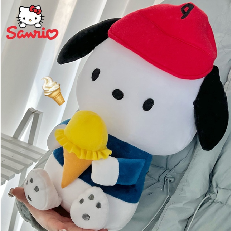 New Sanrio Series Pochacco Kawaii Plush Pillow Doll Toy Puppy Dog Plushed Doll 25cm 35cm Room 1 - Pochacco Plush
