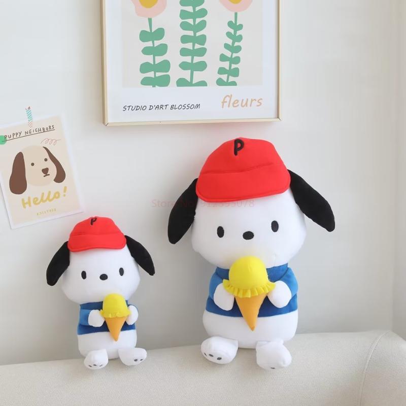 New Sanrio Series Pochacco Kawaii Plush Pillow Doll Toy Puppy Dog Plushed Doll 25cm 35cm Room 4 - Pochacco Plush