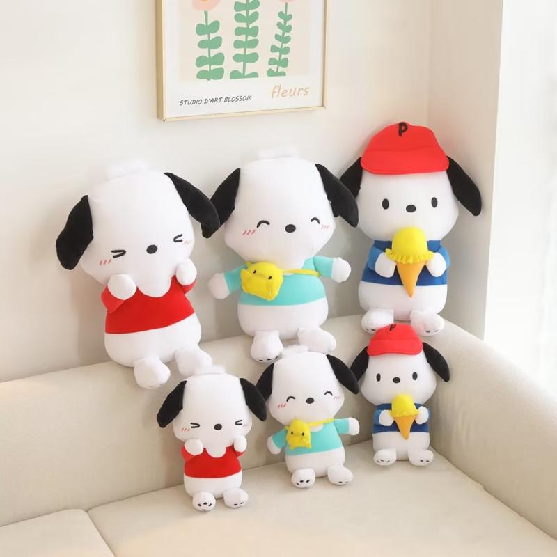 New Sanrio Series Pochacco Kawaii Plush Pillow Doll Toy Puppy Dog Plushed Doll 25cm 35cm Room - Pochacco Plush