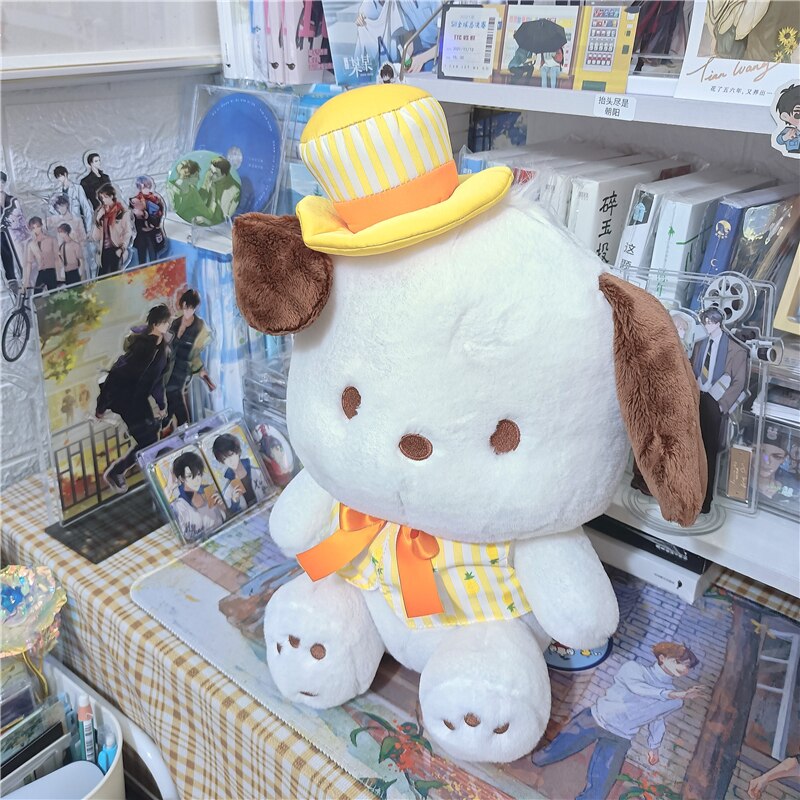 Original Sanrio Pochacco Series Rabbit Kawaii Plush Pillow Dolls Puppy Plushies Doll Home Decor Kids Toys 3 - Pochacco Plush