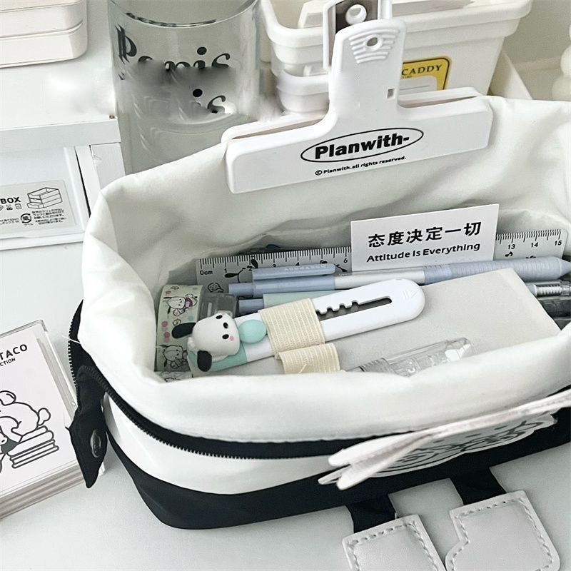 Sanrio Kawaii Pochacco Pencil Bag Student Stationery Cartoon Large capacity Portable Cosmetic Bag Desktop Stationery Storage 5 - Pochacco Plush