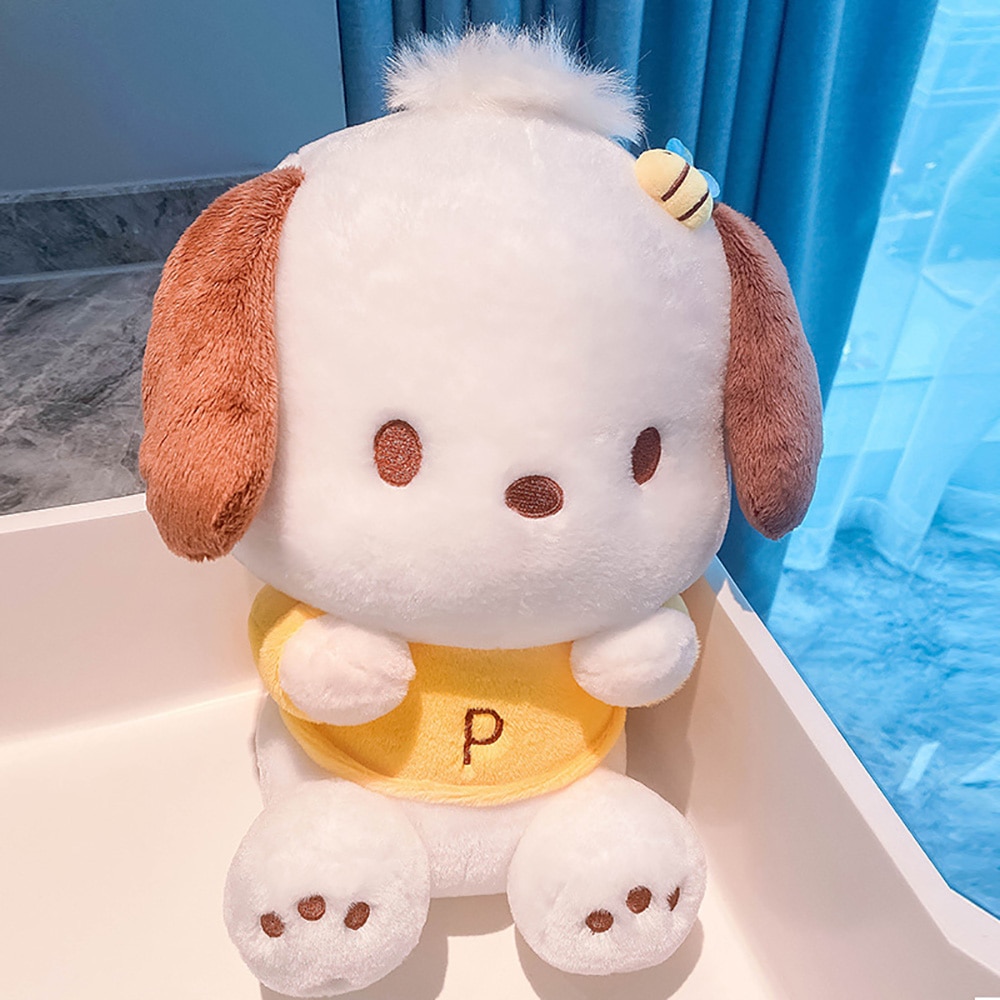 Sanrio Plush Dolls Cute Cartoon Pochacco Furry Toys Anime Ragdoll Pillows Kawaii Soft Stuffed Cushion Birthday 5 - Pochacco Plush