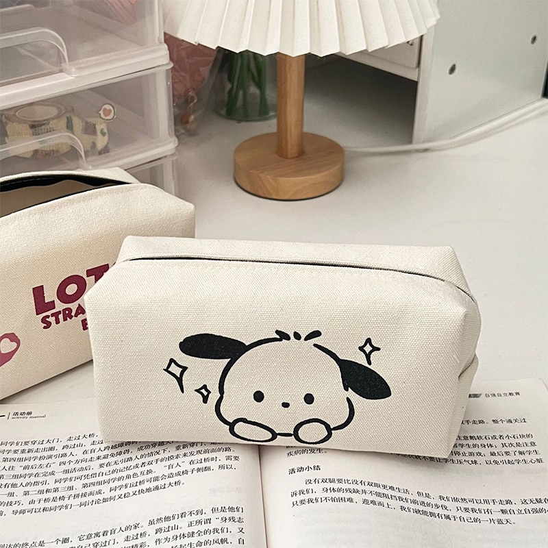 Sanrio Pochacco Pencil Case Kawaii Anime Cute Beauty Student Cartoon Stationery Storage Cosmetic Bag Pen Pouch 2 - Pochacco Plush