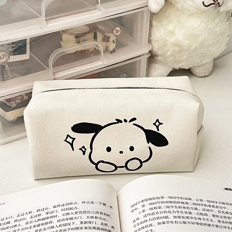 Sanrio Pochacco Pencil Case Kawaii Anime Cute Beauty Student Cartoon Stationery Storage Cosmetic Bag Pen Pouch - Pochacco Plush
