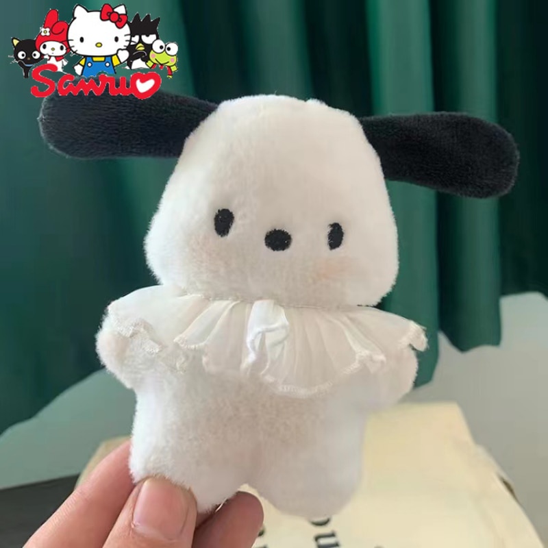 Sanrio Pochacco Plush Doll with Sweater Standing Kawaii Key Chains Girls School Bag Pendant Ornament Birthday - Pochacco Plush