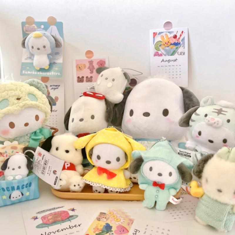 Sanrioed Anime Pochacco Kawaii Stuffed Plushie Toy Cartoon Keychain Pendant Cute Plush Backpack Ornament Doll Birtyhday - Pochacco Plush