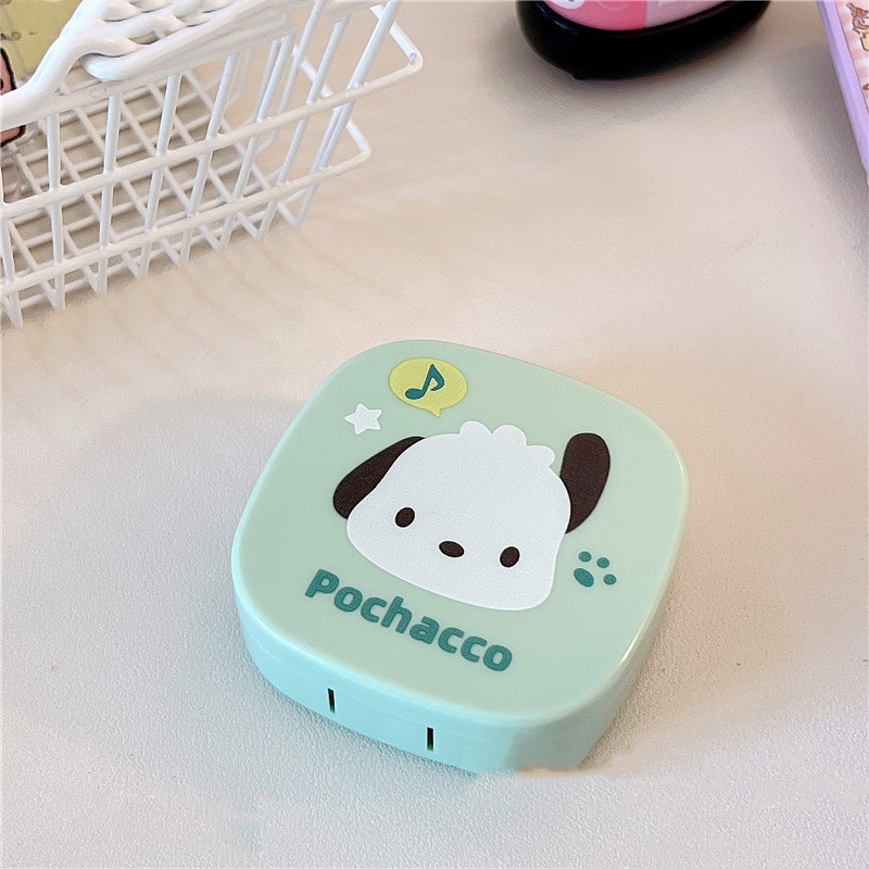 Sanrioed My Melody Cinnamoroll Hello Kitty Pochacco Kuromi Beauty pupil dual cassette lens contact lens care - Pochacco Plush