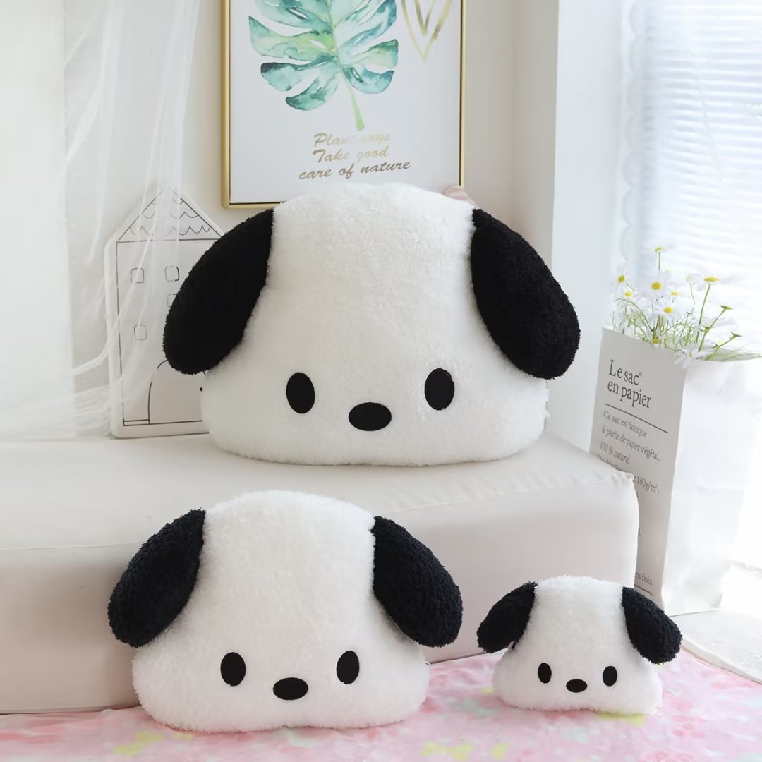TAKARA TOMY Cute Pochacco Plush Toy Stuffed Anime Lovely White Dog Plushies Kawaii Throw Pillow Back - Pochacco Plush